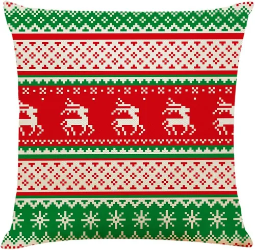 Vista 5 de Ogrmar 4 fundas de almohada de 18 x 18 pulgadas, fundas de almohada decorativas de Navidad, fundas de almohada cuadradas de lino y algodón