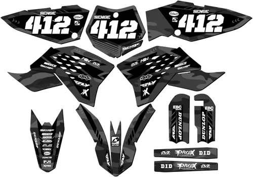 Vista 4 de Kit de base gráfica SX 65 Apache Green Senge 2009-2015 compatible con KTM
