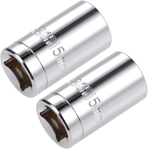 Vista 5 de uxcell 1/2-inch Drive E13 Universal Spline Socket poco profundo 12 puntos Cr-V Acero 2 Pcs