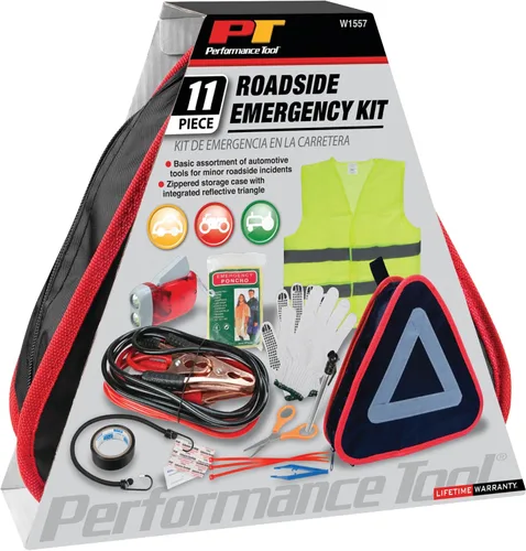 Vista 9 de Kit de emergencia en carretera Performance Tool W1557, 11 piezas de 11 piezas.