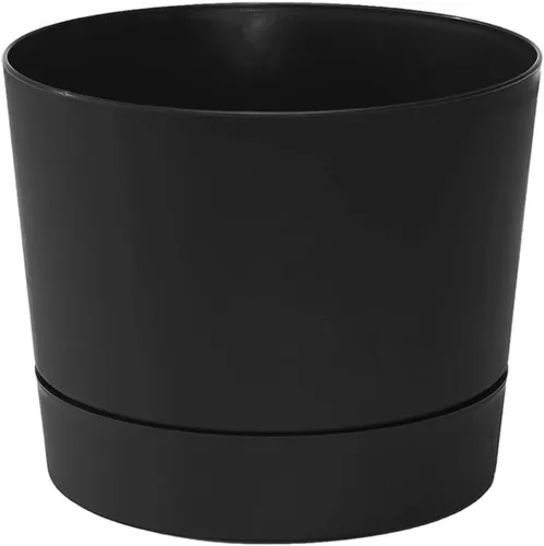 Vista 7 de Root & Vessel Majestic Mid-Century Modern - Maceta cilíndrica de perfil bajo, color negro mate, 4.5 pulgadas