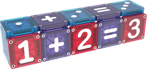 Vista 7 de MAGNA-TILES MicroMAGS Learn Numbers - Juego de construcción magnética de 56 piezas, la marca original de construcción magnética
