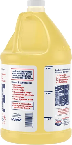 Vista 2 de Lucas Oil 10013-PK4 tratamiento para combustible de 1 galón (pack de 4). Upper Cylinder Lubricant Injector Cleaner Additive Case Bulk Fluid Semi