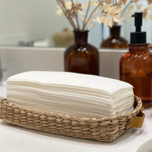 Vista 7 de Toallas de invitados desechables similares a lino Servilletas de baño Servilletas de boda Toallas desechables de lino premium (blanco, 120)