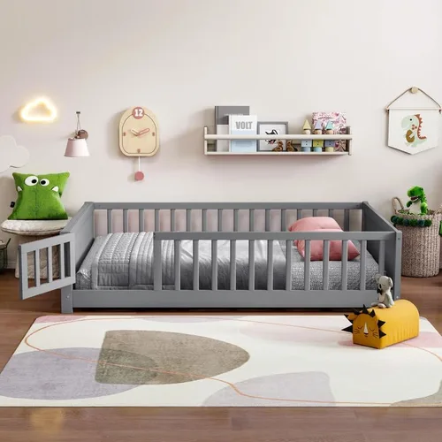 Vista 10 de Bellemave Cama Montessori de tamaño matrimonial con tablillas Blanco