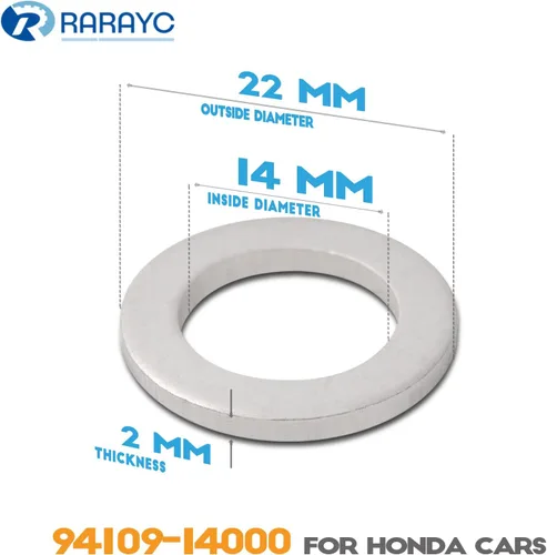 Vista 2 de 50 piezas de juntas de tapón de drenaje de arandelas de trituración de aceite de repuesto para Honda 94109-14000 Accord Civic CR-X CR-Z CR-V y más