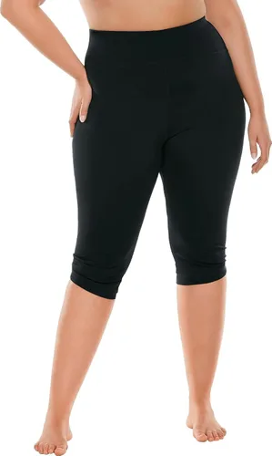 Vista 2 de Coolibar UPF 50 - Capris de natación para mujer diseño de tulipán protección solar