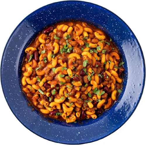 Vista 7 de Mountain House Huevos revueltos con tocino Supervivencia liofilizada y alimentos de emergencia Lata #10 + Mountain House Chili Mac con carne
