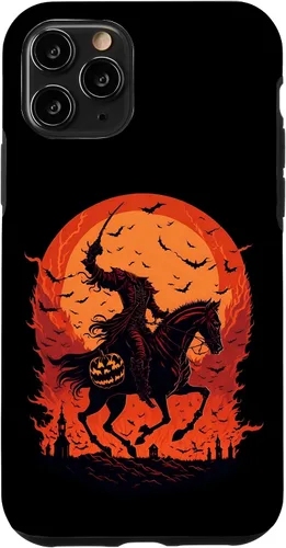 Vista 29 de Halloween Scary Pumpkin Headless Horseman Case for iPhone 17