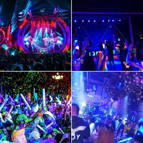 Vista 5 de XYCN Paquete de 2 focos LED de luz negra de 150 W, luz negra con enchufe, impermeable IP66 para fiesta brillante, Halloween, neón brillante