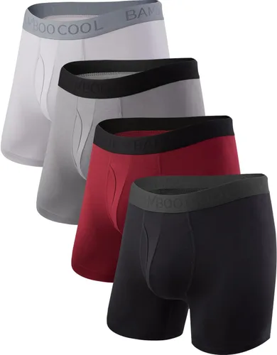 Vista 8 de BAMBOO COOL Calzoncillos tipo bóxer ultra suaves para hombre, paquete