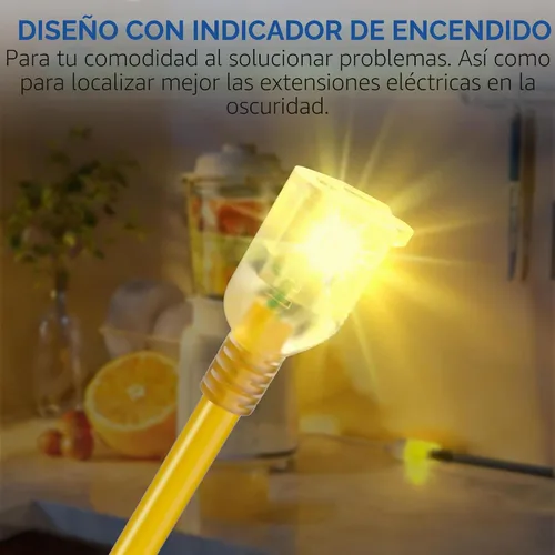Vista 6 de Cable de extensión de 50 pies para exteriores/interiores con Amarillo