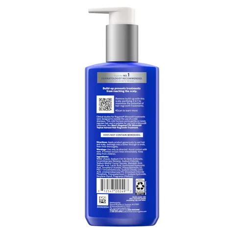 Vista 9 de Rogaine Champú y acondicionador 2 en 1 precrecimiento para hombres con complejo triple ácido, champú purificador del cuero cabelludo elimina