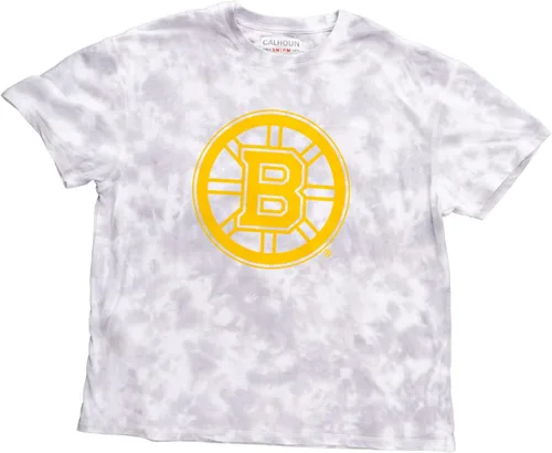 Vista 5 de Calhoun NHL - Camiseta de manga corta con hombros caídos y cuello redondo para mujer Boston Bruins