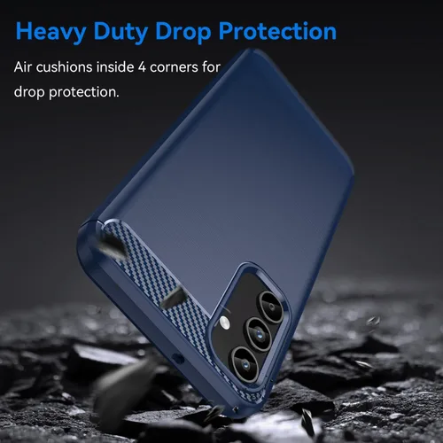 Vista 5 de Osophter Funda para Samsung Galaxy A15 5G: con 2 protectores de pantalla para Samsung Galaxy A15 5G Funda protectora de goma TPU flexible para Azul