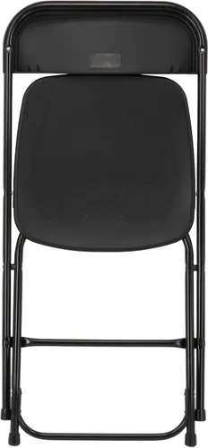 Vista 8 de Elama Sillas de cena plegables de plástico de 4 piezas (negro)