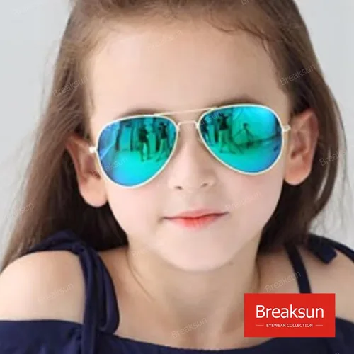 Vista 3 de Breaksun Lentes de sol polarizados de aviador para niñas y niños de 3 a 10 años, lentes de sol clásicos de aviador para adolescentes y jóvenes