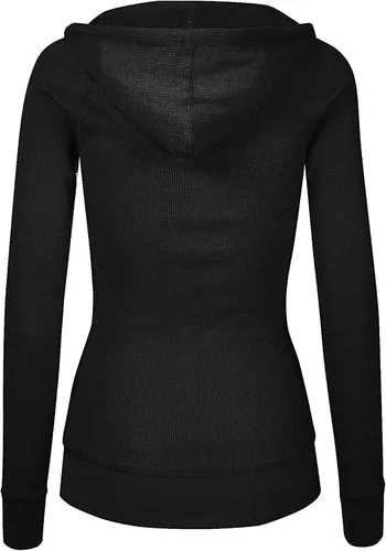 Vista 3 de OLLIE ARNES Sudadera térmica larga con capucha y cremallera para mujer.