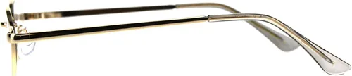 Vista 4 de PASTL Lentes transparentes con marco de metal ovalado, lentes unisex UV 400