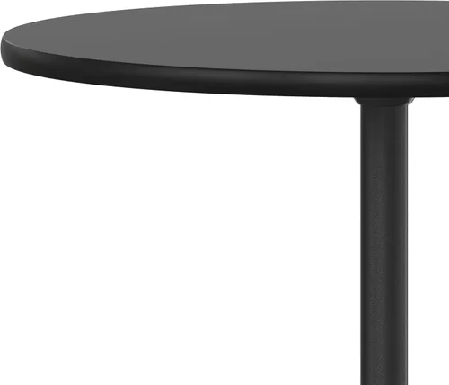Vista 8 de Flash Furniture Lars Black - Mesa de cóctel redonda de madera de 24 pulgadas con columnas de 30 y 42 pulgadas