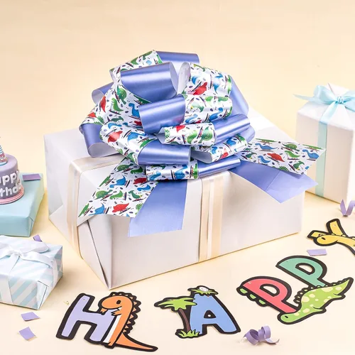 Vista 7 de LeZakaa Lazo de regalo Lagre de 12 pulgadas, lazo para automóvil, lazo grande gigante para decoración de regalos, lazos de cumpleaños para niños