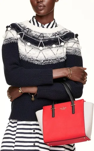 Vista 8 de Kate Spade Cedar Street - Bolso pequeño Hayden (licor de cereza/ballet, negro), Licor de cereza/Ballet/Negro)