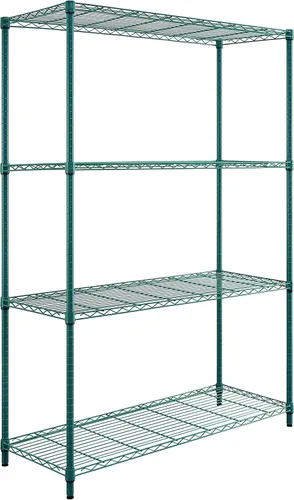 Vista 8 de Quantum Storage Systems RWR72-1830LDBK Estantería de Alambre Ajustable Negra con Epoxy 4 Estantes 72" H x 30" W x 18" D