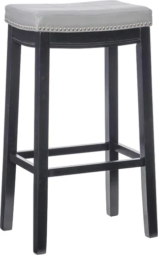 Vista 21 de Linon Claridge Taburete de mostrador, negro, 26 x 18 x 12.75 pulgadas