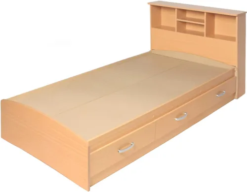 Vista 2 de Better Home Products Cama de madera California con capitanes individuales en haya Hayedo