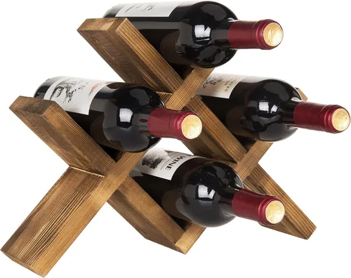 Vista 9 de MyGift Botellero redondo de metal negro moderno para 12 botellas, estante de almacenamiento horizontal de 6 niveles para cocina, sala de estar
