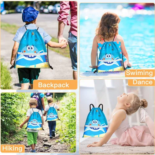 Vista 5 de Mochila con cordón bolsa de cuerda, Big Shark, Classic
