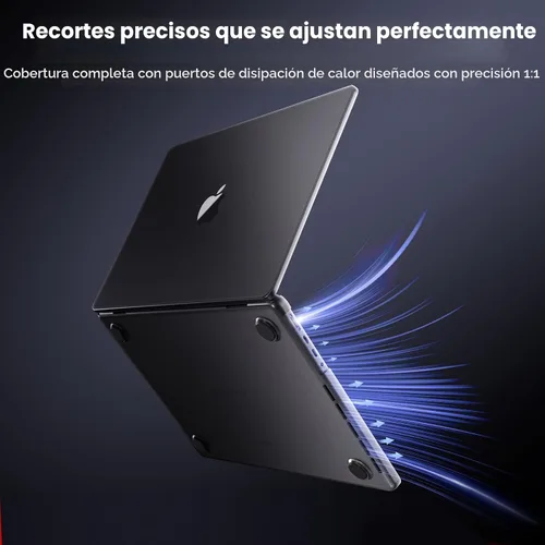 Vista 7 de Soonjet Funda para MacBook Pro de 14 pulgadas M5 M4 M3 M2 M1 Pro/Max 2026 Espacio Negro Claro