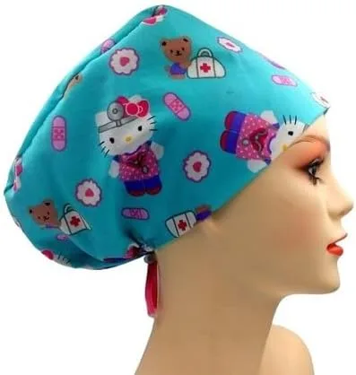 Vista 19 de Cute Kitty Euro Scrub - Gorra de trabajo ajustable para mujer