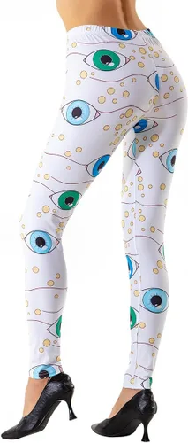 Vista 32 de Ndoobiy pantalones de yoga para mujer, pantalones de entrenamiento básicos, leggings impresos, leggings suaves y mantecosos Un juego