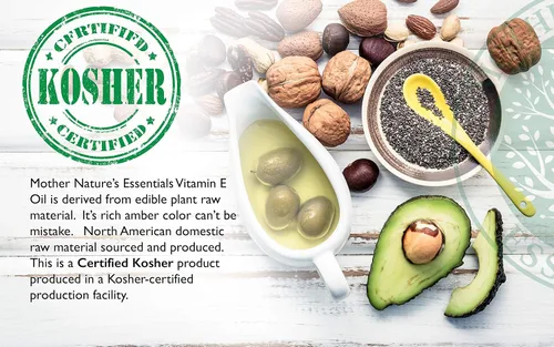 Vista 5 de Mother Nature's Essentials Vitamina E 21,000IU 1 Oz de 2 unidades. Ayuda a apoyar el sistema inmunológico natural del cuerpo, se utiliza por vía