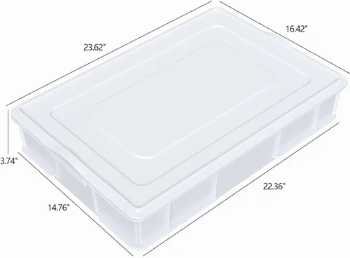 Vista 2 de Paquete de 4 cajas de prueba de masa de pizza comercial con tapa