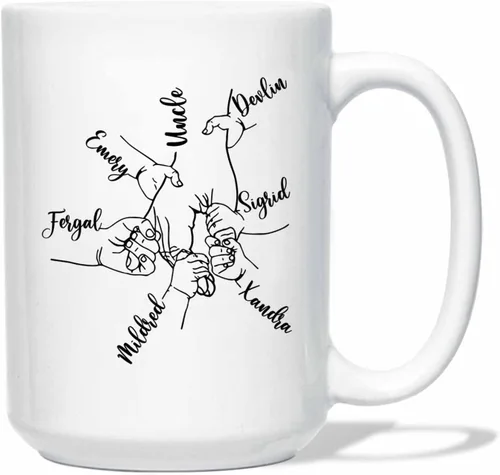 Vista 12 de Taza de café de cerámica personalizada para papá, taza de té blanca para feliz cumpleaños, taza de café para papá, taza de viaje con texto/foto