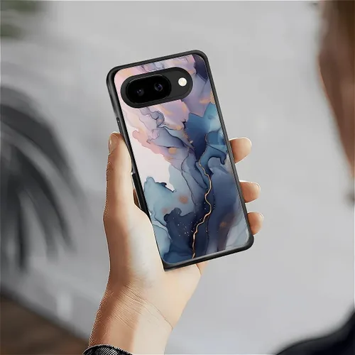 Vista 1596 de Compatible con Google Pixel 4A 5G Mobile Case Creative Acrylic Panel trasero Silicona Protección Grip especialmente diseñado para Google Pixel 4A 5G