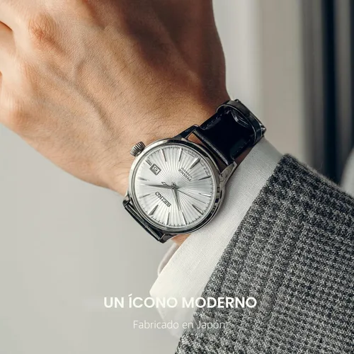 Vista 2 de SEIKO Reloj Automático para Hombre - Presage Cocktail Time - Esfera con Numeración Dorada y Calendario con Fecha, Resistente al Agua 50m
