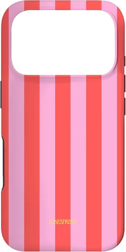 Vista 30 de Funda de rayas rojas rosas para iPhone 17