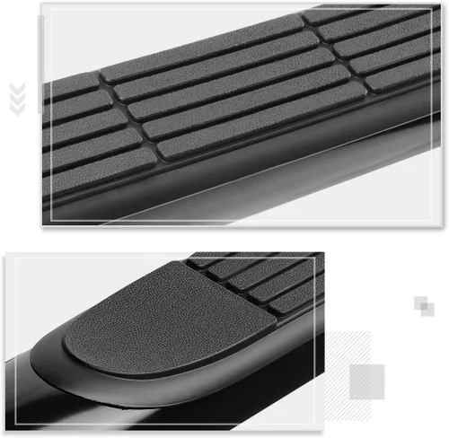 Vista 4 de (2 piezas) barras de paso Nerf redondas negras de 3 pulgadas compatibles con Ram 19-20 1500 Pickup Crew Cab