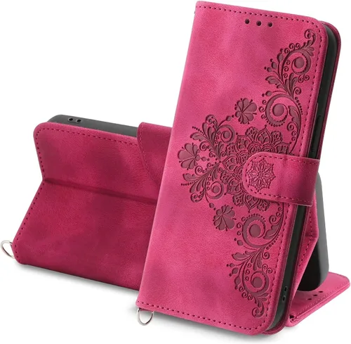 Vista 8 de Funda tipo cartera para Vivo V25/Vivo V25e, funda de piel sintética antideslizante para Vivo V25/Vivo V25e, funda de piel sintética antideslizante