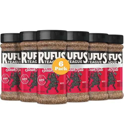 Vista 11 de Rufus Teague - Steak Rub - Premium BBQ Rub - Botella de 6.2 oz Premium Barbecue Seasoning & Dry Rub for Smoking and Grilling, Burgers & More