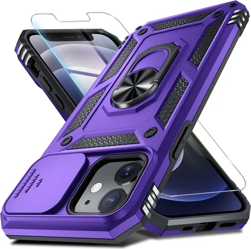 Vista 145 de Janmitta Funda para iPhone 8 Plus/7 Plus/6 Plus, Cubierta de Teléfono con Cubierta Deslizante Integrada para Lente de Cámara + Protector