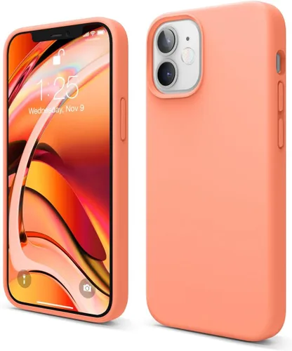 Vista 22 de elago - Carcasa de silicona líquida para iPhone 12 Mini, color negro Full Body Protective Cover, Shockproof, Slim Fit, Anti-Scratch Soft
