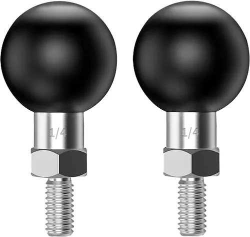 Vista 8 de Adaptador de bola de base de montaje de bola de 1 pulgada con perno roscado de acero inoxidable 1/4-20 compatible con soportes RAM, brazo de bola