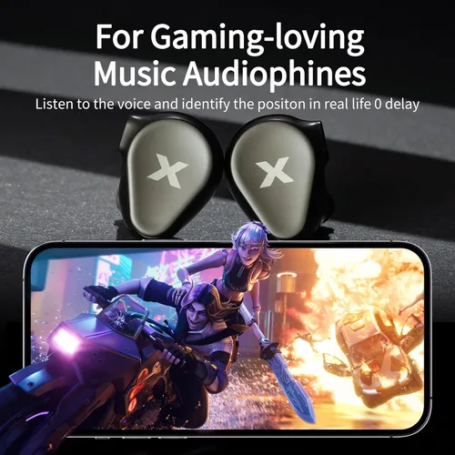 Vista 8 de DUNU Titan X IEMs - Auriculares para juegos, monitor intrauditivo de controlador dinámico de 0.394 pulgadas, auriculares IEM con cable de alta