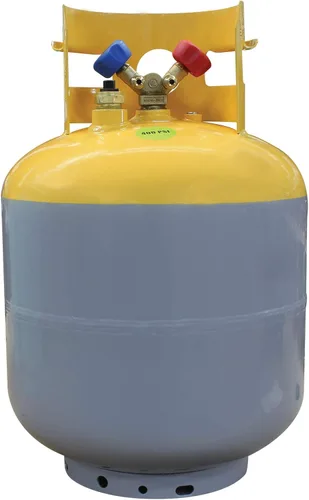 Vista 10 de Tanque de recuperación de refrigerante gris/amarillo Mastercool (62010) - 30 lb. de capacidad
