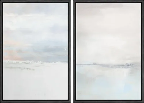 Vista 134 de SIGNWIN Lienzo enmarcado para pared, ilustraciones abstractas texturizadas en tonos beige terrosos, arte moderno, decorativo, contemporáneo