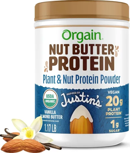 Vista 10 de Orgain X Justin's - Proteína en polvo de 0.71 oz, mantequilla de maní, 1.17 libras